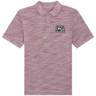 Hibiscus Rose Space Dyed Polo Shirt