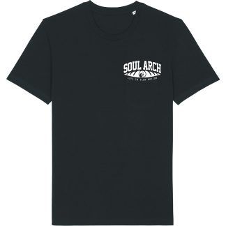 college black t shirt front