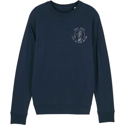 Soul Arch outline navy crew sweatshirt